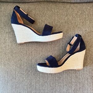 Castamere Deep Blue Wedge Heels